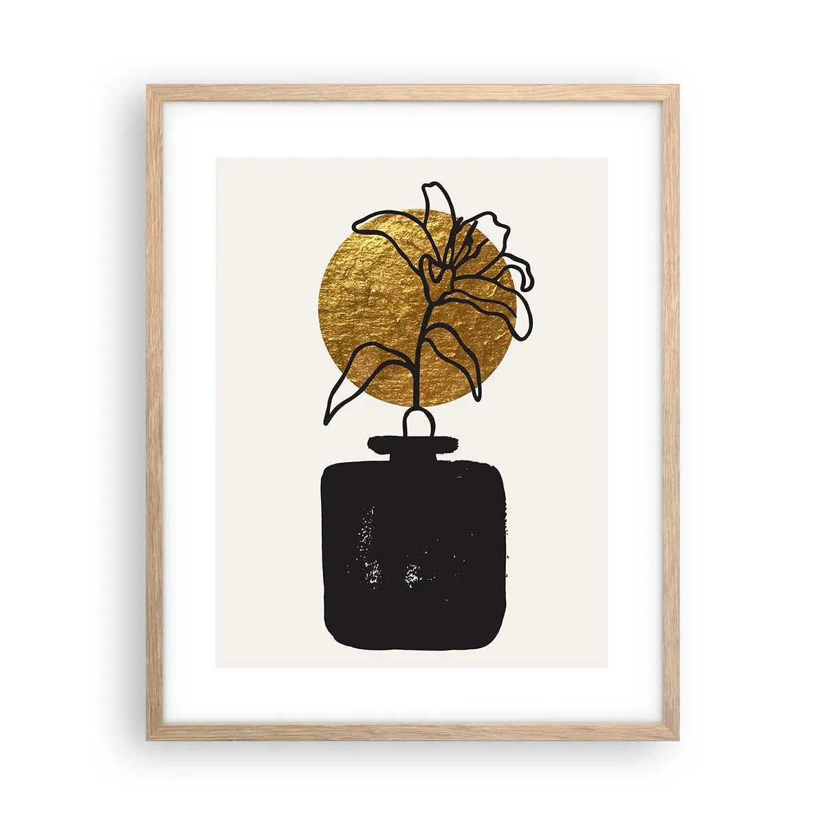 Een poster in een licht eiken lijst - Schoonheid is goud waard - 40x50 cm