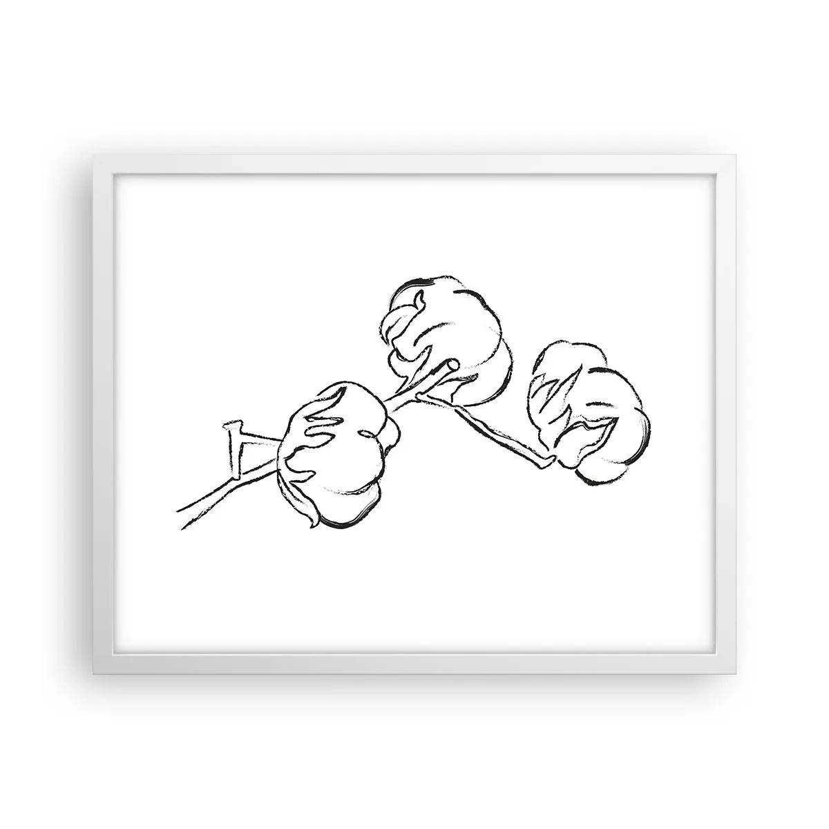 Poster in een witte lijst - Katoen dons - 50x40 cm