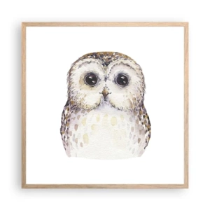 Een poster in een licht eiken lijst - Kijk in mijn ogen - 60x60 cm