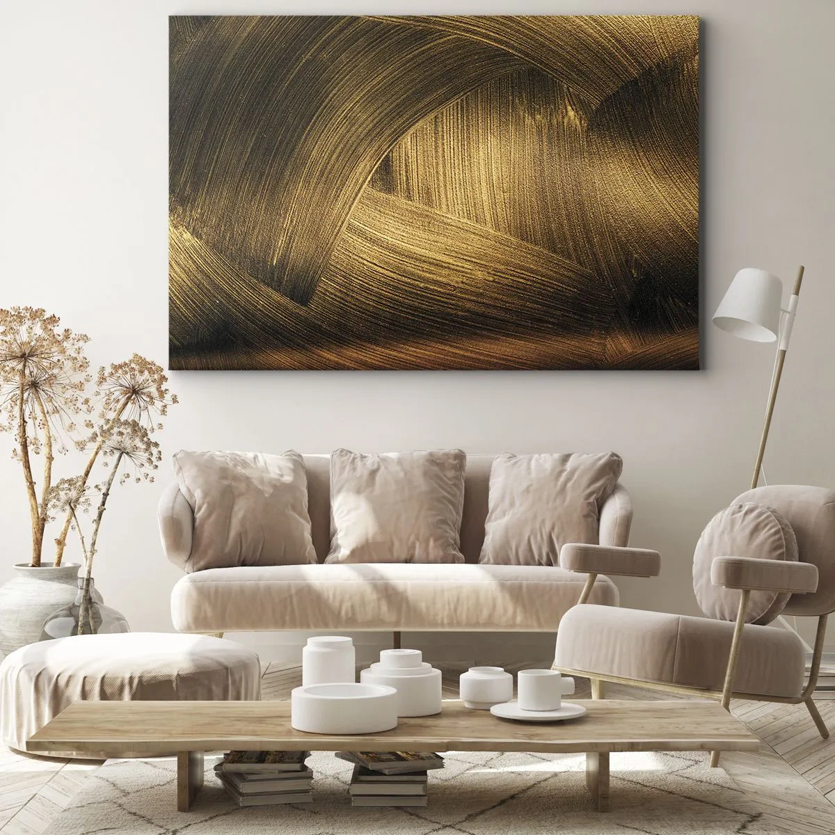 Schilderen op canvas - In een gouden doolhof - 100x70 cm
