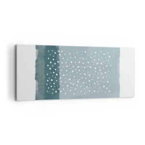 Schilderen op canvas - Gegroeid op blauw - 100x40 cm