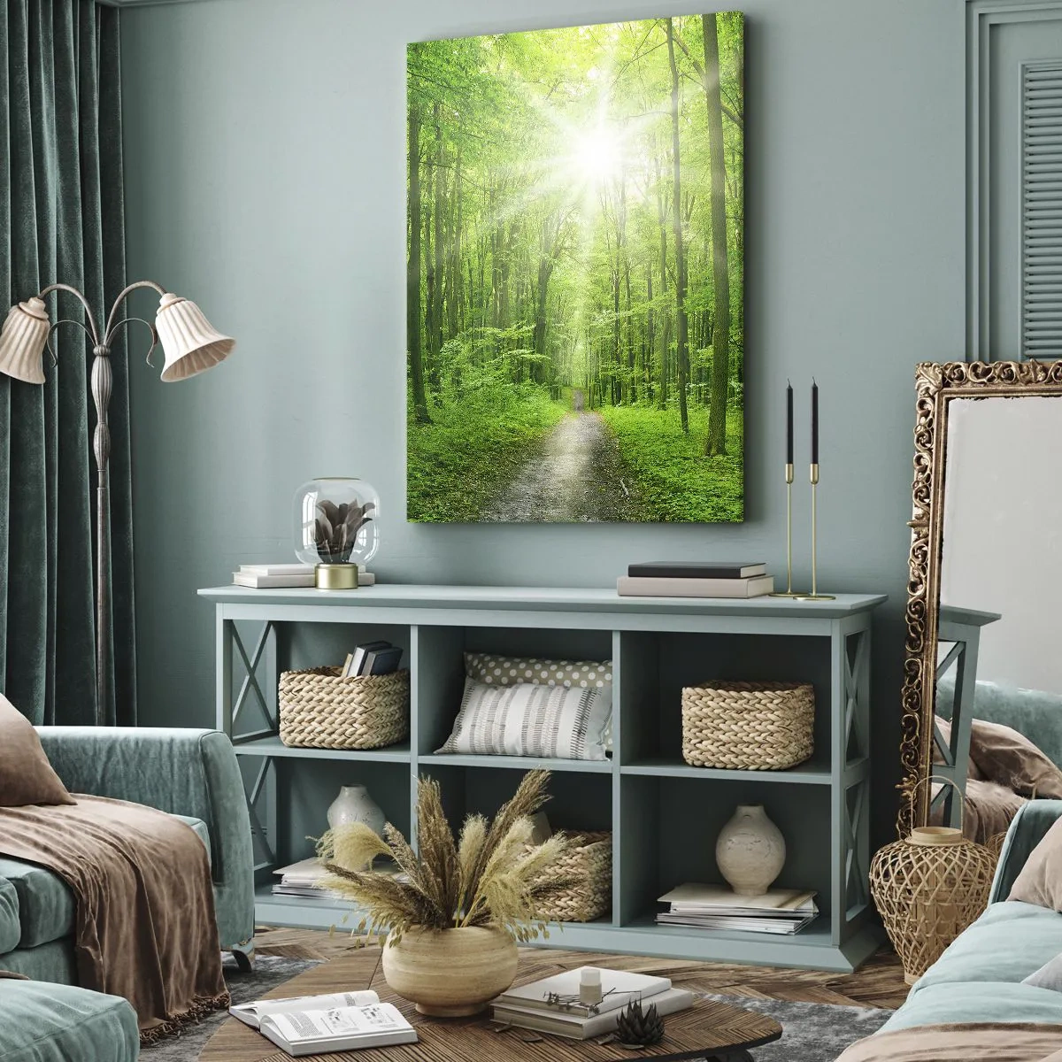 Schilderen op canvas - De groene kathedraal - 65x120 cm
