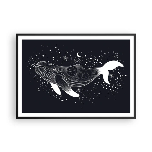 Poster in een zwarte lijst - In de oceaan van het universum - 100x70 cm