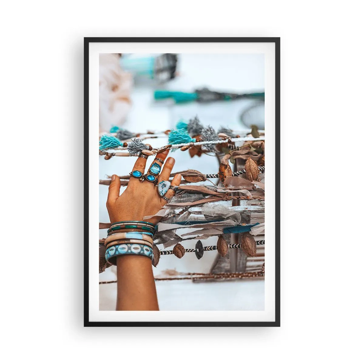 Poster in een zwarte lijst - Lokale schatten - 61x91 cm