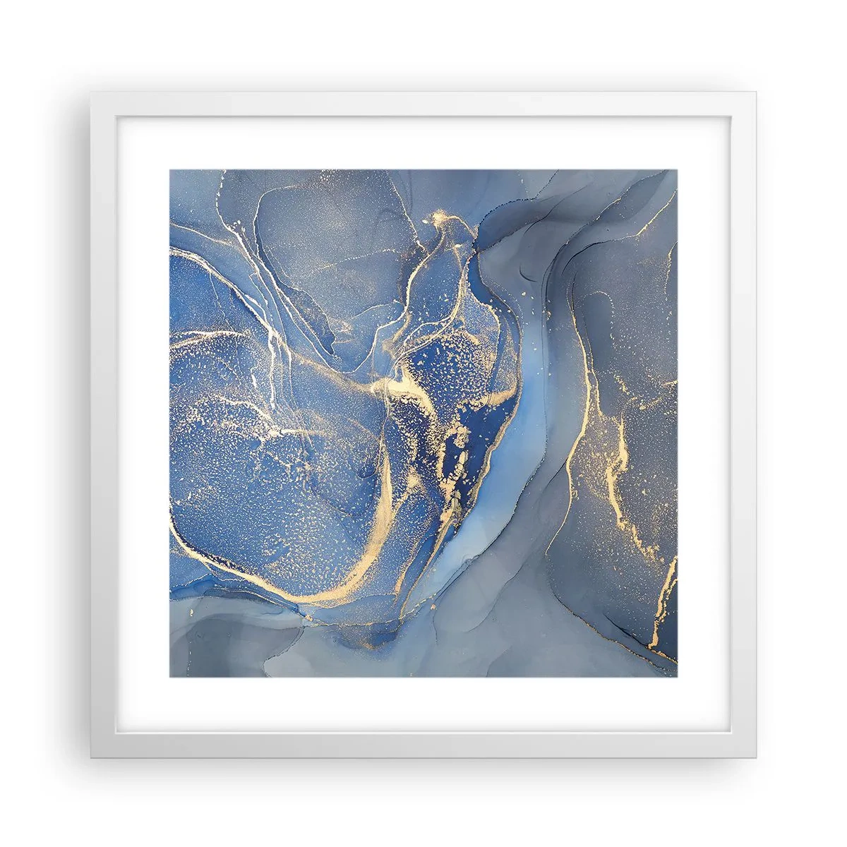 Poster in een witte lijst - Goudstof - 40x40 cm