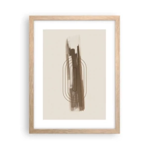 Een poster in een licht eiken lijst - Een briesje grijs - 30x40 cm