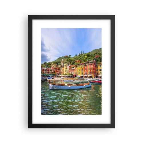 Poster in een zwarte lijst - Italiaanse ochtend - 30x40 cm
