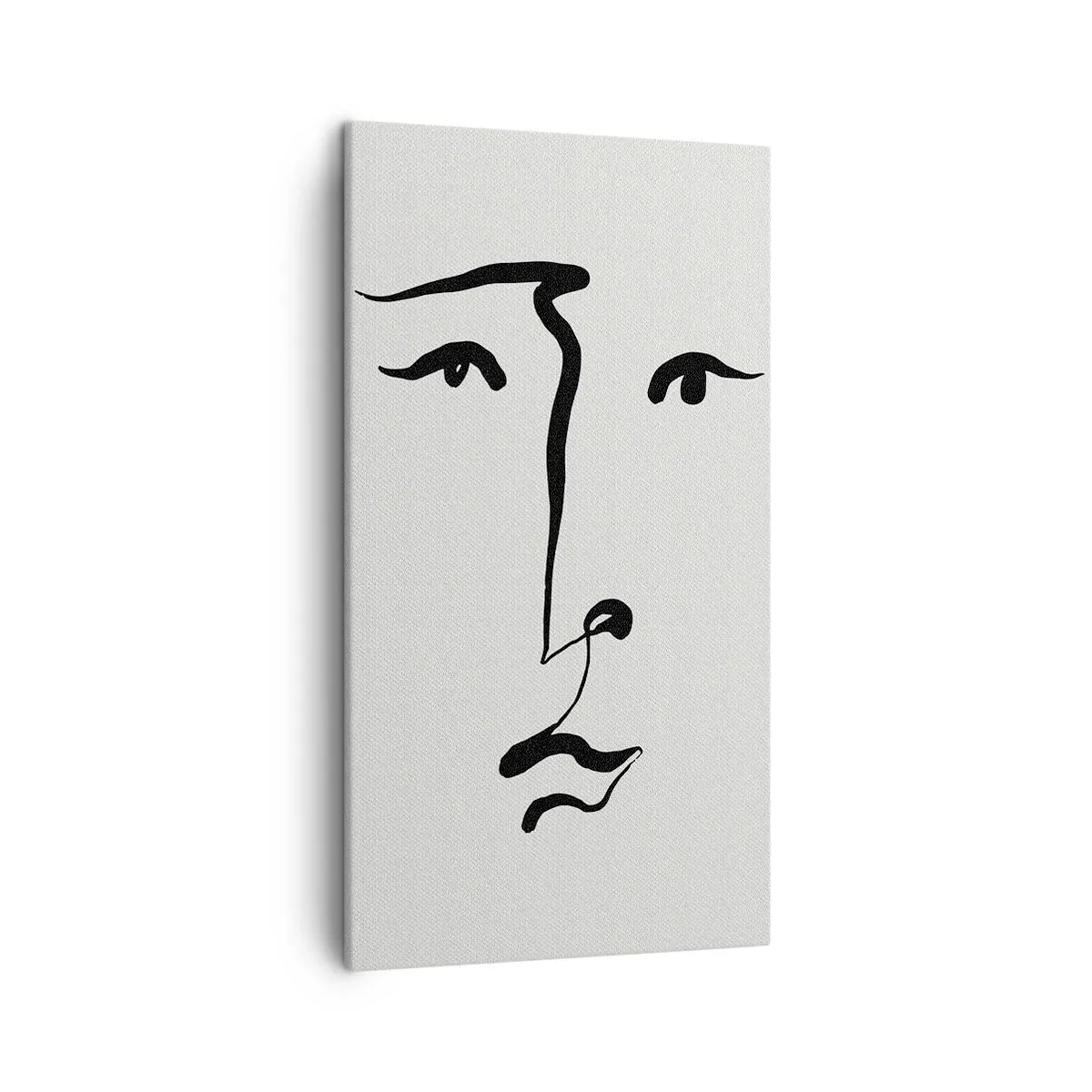 Schilderen op canvas - Portret met één lijn - 45x80 cm