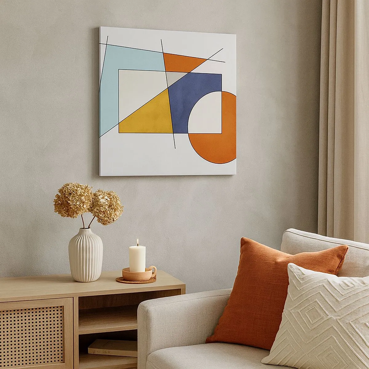 Schilderen op canvas - Abstractie: modernistisch plezier - 30x30 cm