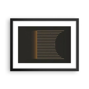 Poster in een zwarte lijst - Verken de duisternis - 40x30 cm