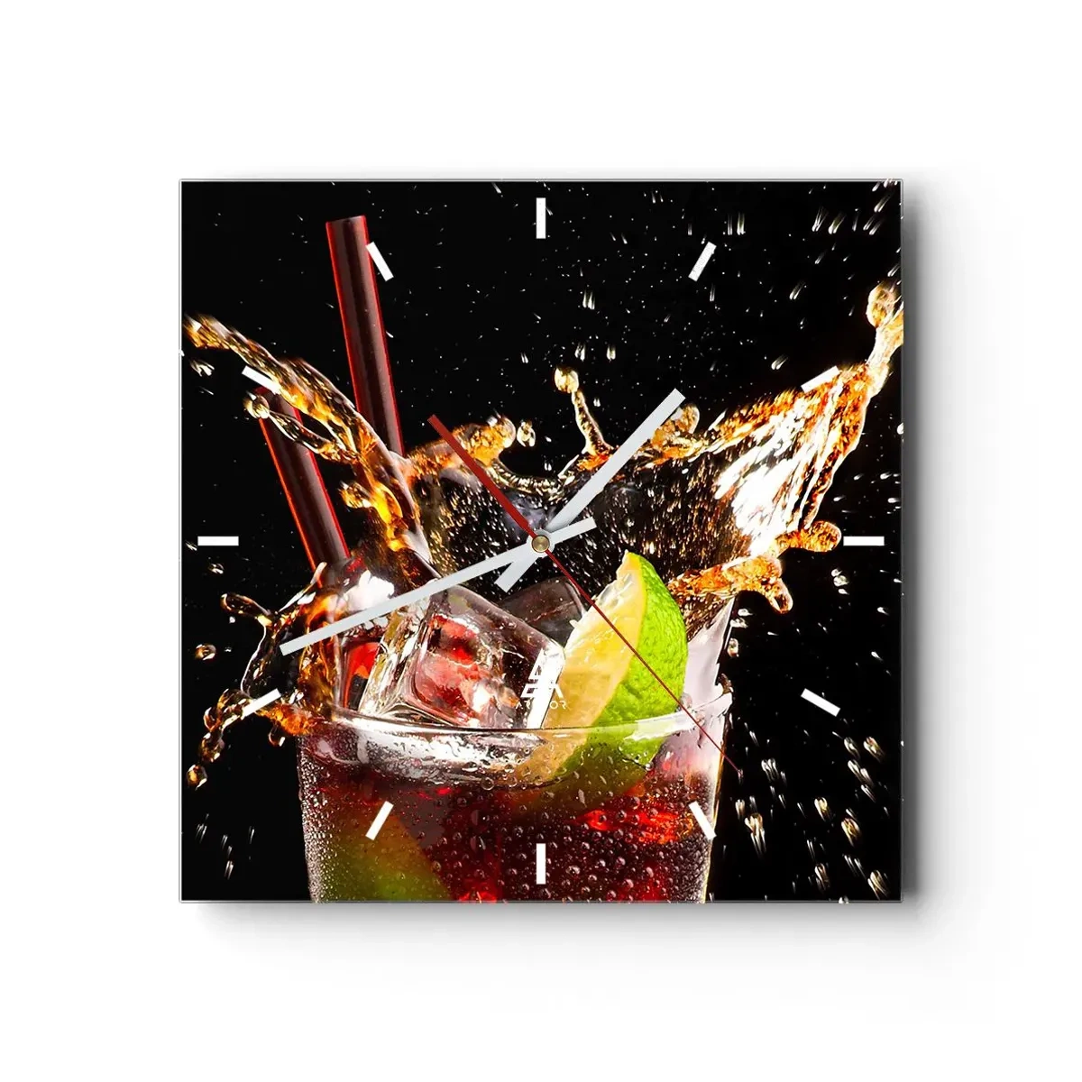 Wandklok - Klok - Vreugde en energie van kleuren - 40x40 cm