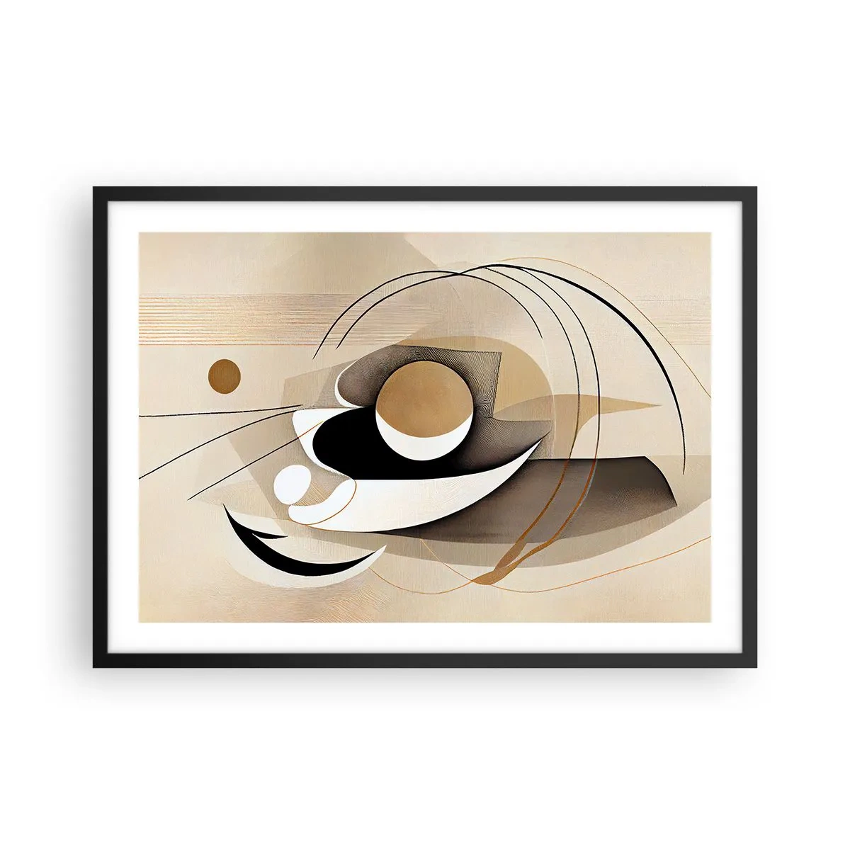 Poster in een zwarte lijst - Compositie: de essentie van de dingen - 70x50 cm