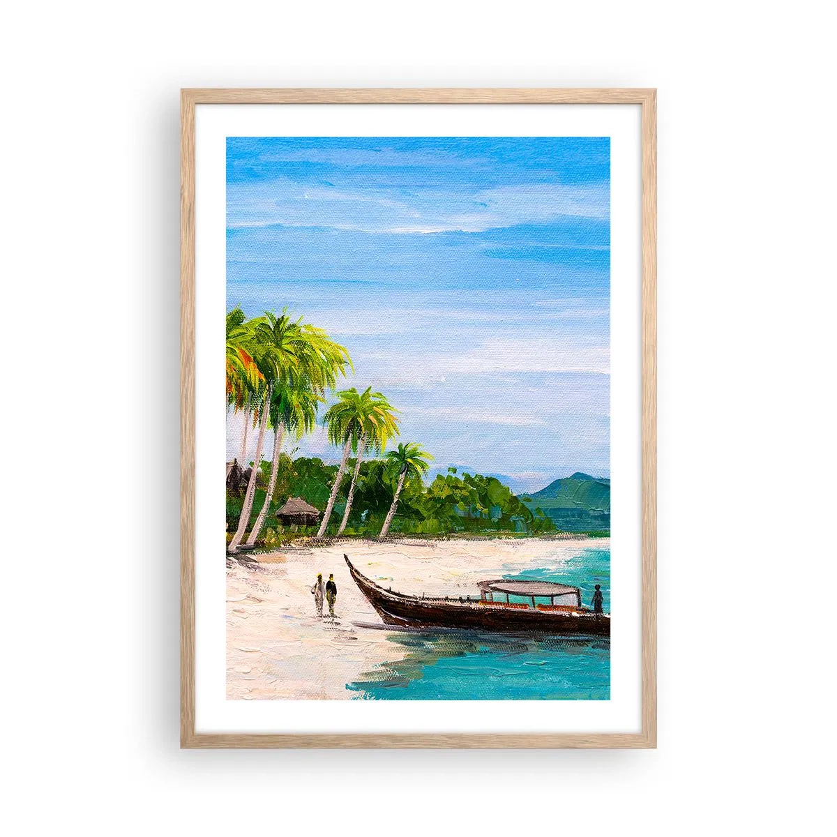 Een poster in een licht eiken lijst - Een exotische droom - 50x70 cm