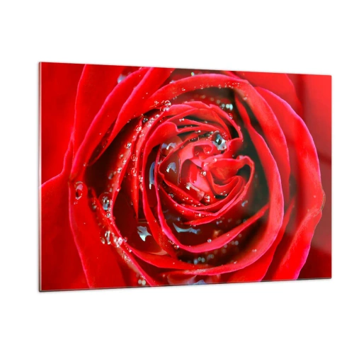 Schilderen op glas - In de dauwdruppels - 120x80 cm