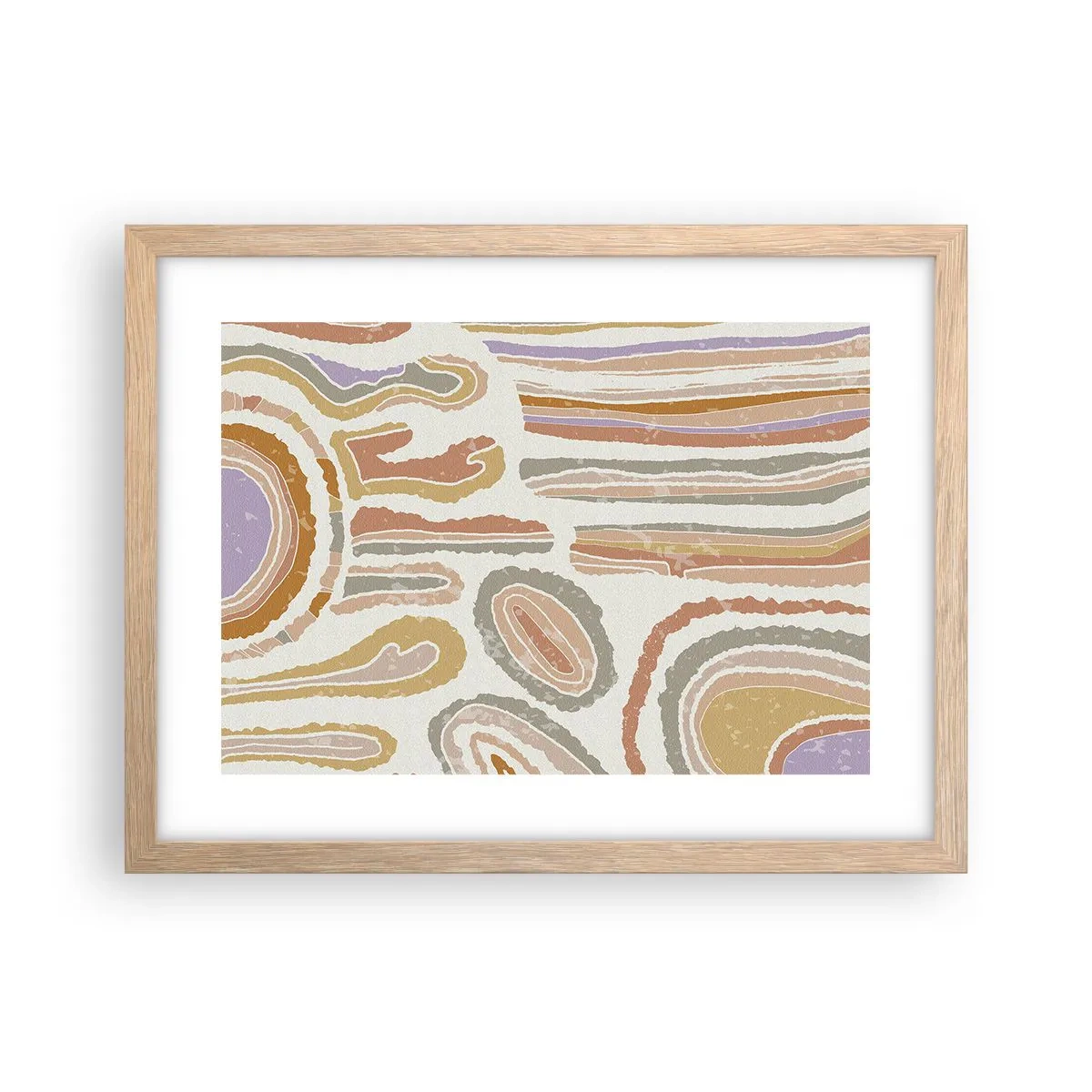 Een poster in een licht eiken lijst - Kleurrijke doorsneden - 40x30 cm