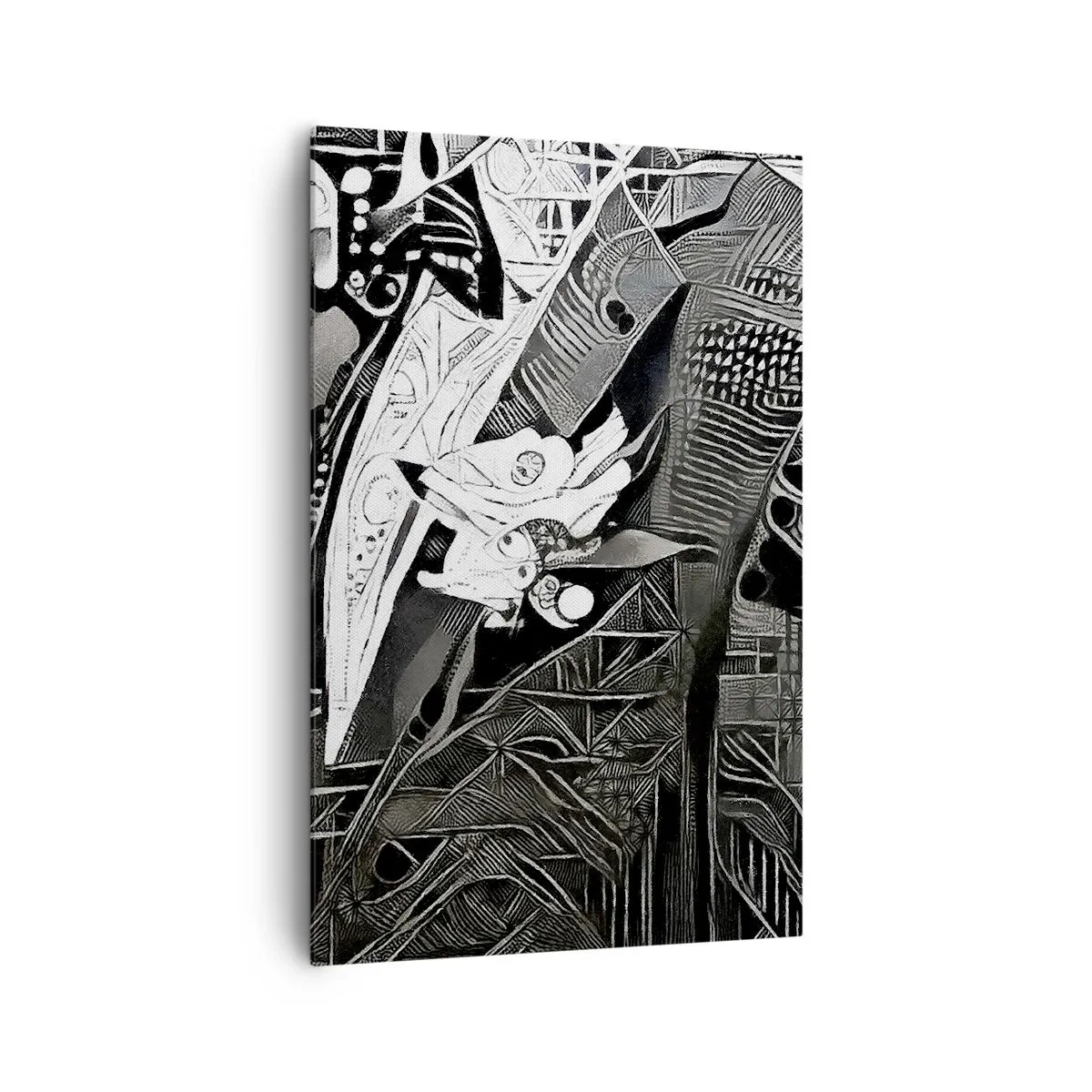 Schilderen op canvas - Alleen een ogenschijnlijk grijze man - 80x120 cm