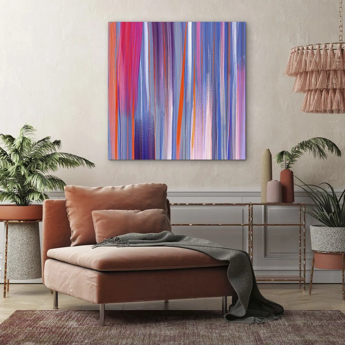 Schilderen op canvas - Opgang naar de regenboog - 30x30 cm