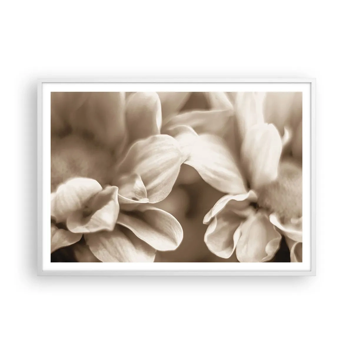 Poster in een witte lijst - Zo zacht als een glimlach - 100x70 cm