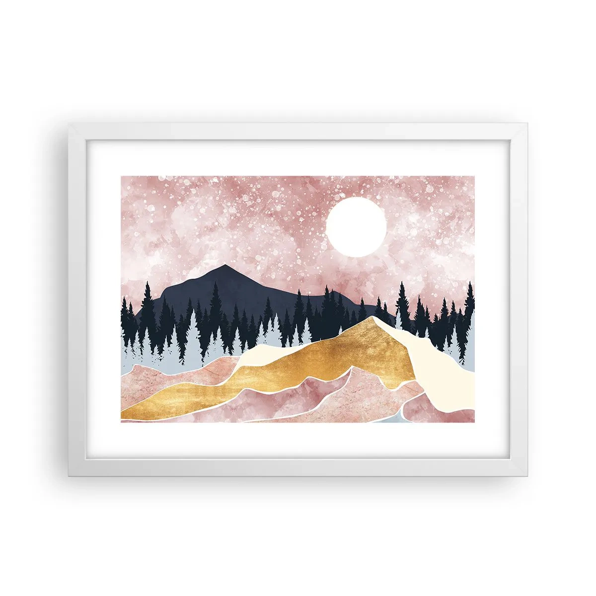 Poster in een witte lijst - Nachtwacht - 40x30 cm