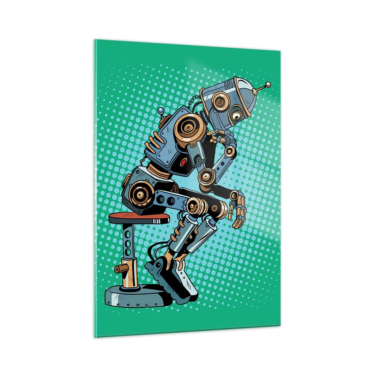 Schilderen op glas - Boven de essentie van het zijn - 50x70 cm