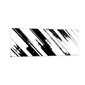 Schilderen op glas - Een intense en dynamische compositie - 140x50 cm