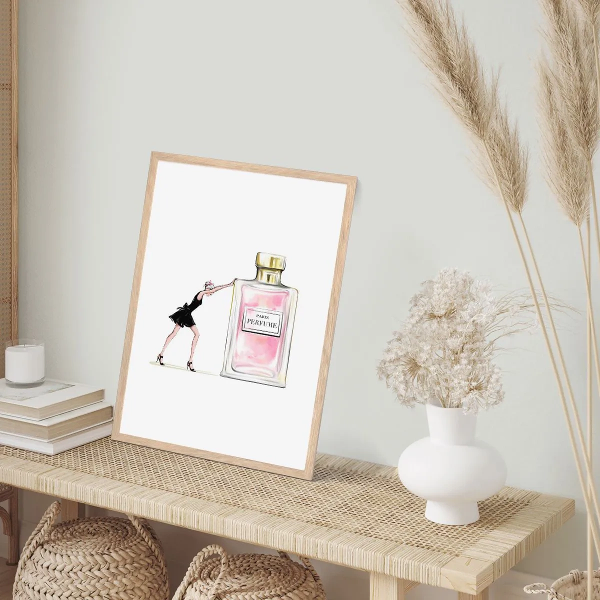 Een poster in een licht eiken lijst - De essentie van vrouwelijkheid - 30x40 cm