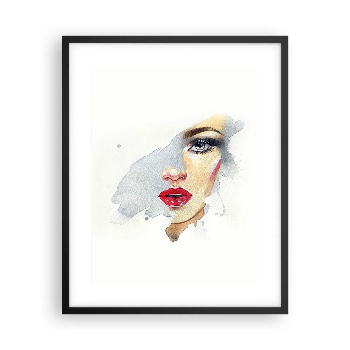 Poster in een zwarte lijst - Weerspiegeld in een druppel water - 40x50 cm