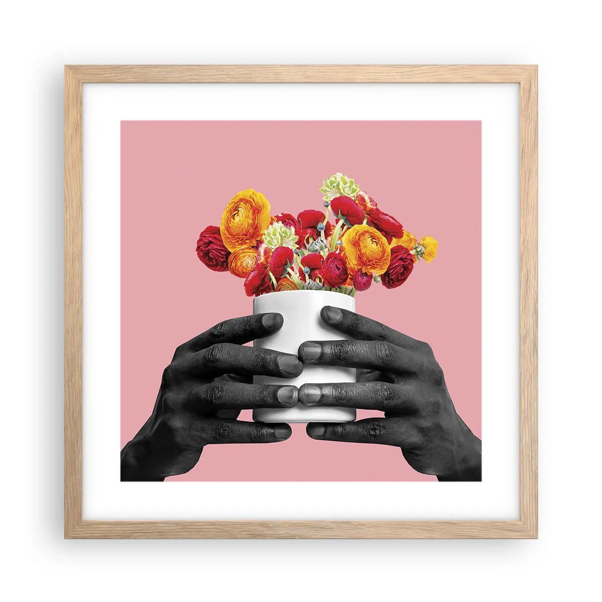 Een poster in een licht eiken lijst - De apotheose van het leven - 40x40 cm