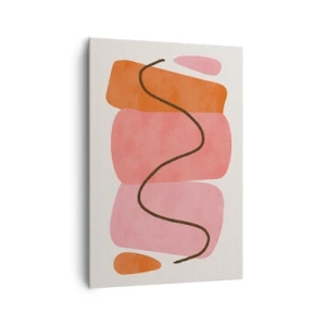 Schilderen op canvas - zachte beweging van vormen - 70x100 cm