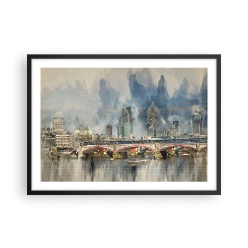 Poster in een zwarte lijst - Londen in al zijn glorie - 70x50 cm