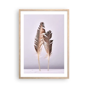 Een poster in een licht eiken lijst - Tegen het niets - 50x70 cm