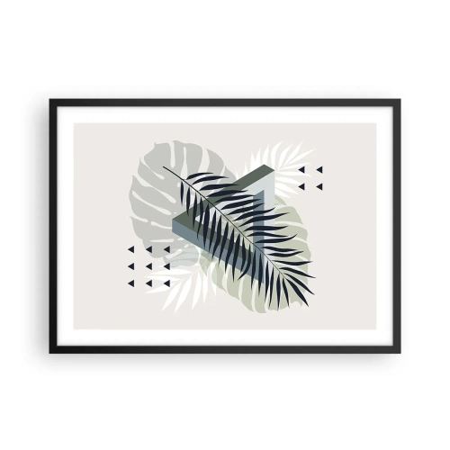 Poster in een zwarte lijst - Natuur en geometrie - twee orden? - 70x50 cm