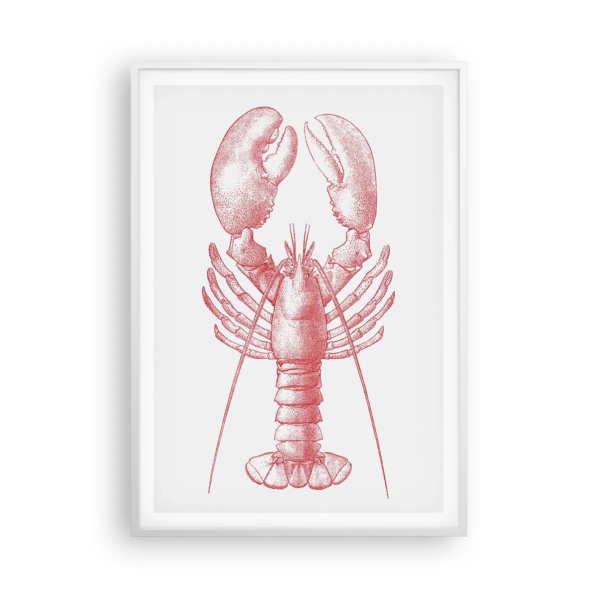 Poster in een witte lijst - Een kreeft waardig Homer - 70x100 cm
