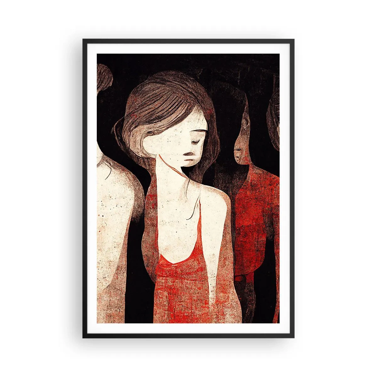 Poster in een zwarte lijst - Madonna's van duisternis - 70x100 cm