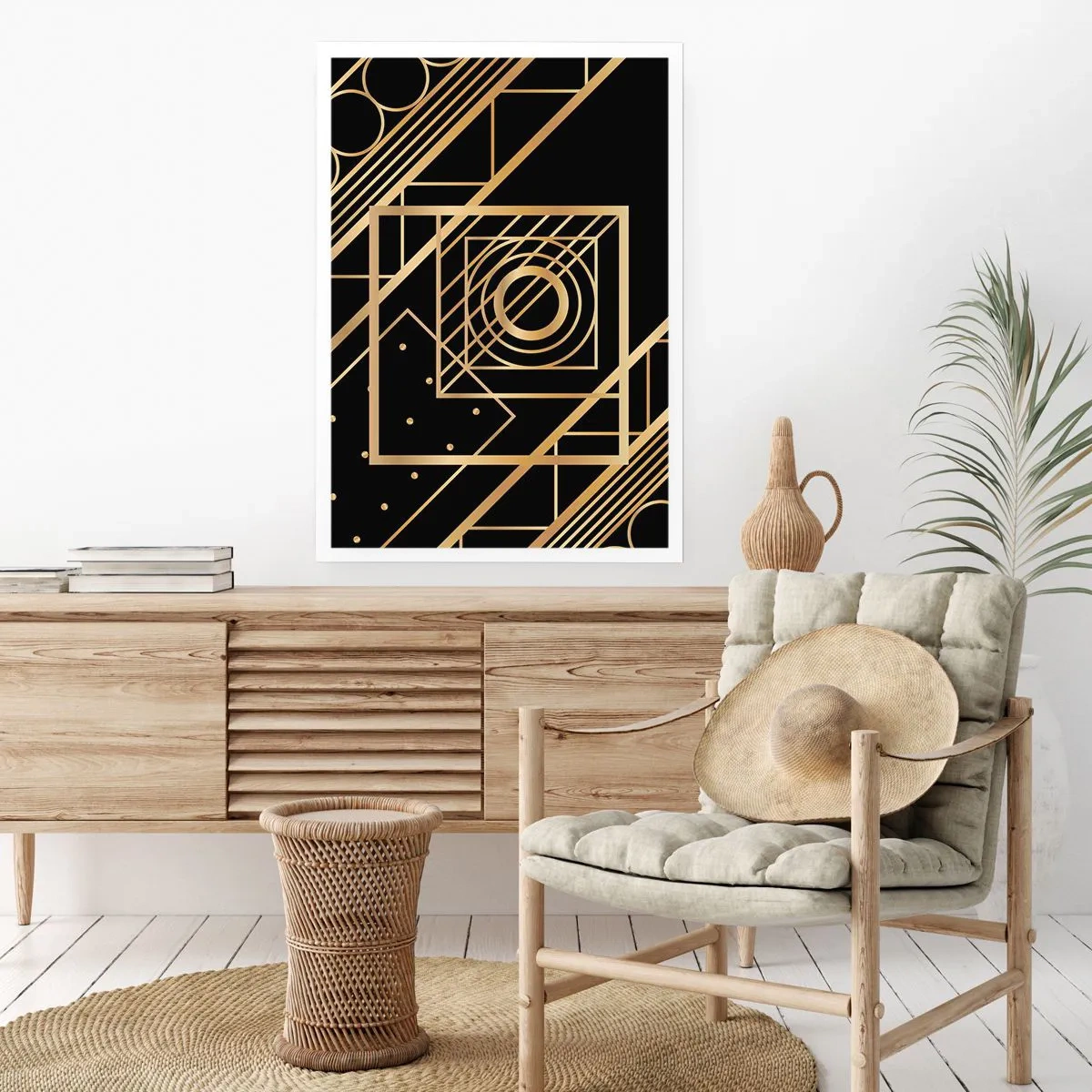 Poster - Gouden geometrie - 61x91 cm