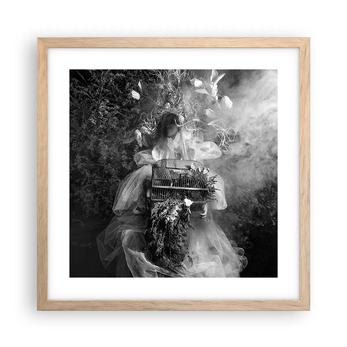 Een poster in een licht eiken lijst - Moeder zelf - Natuur - 40x40 cm