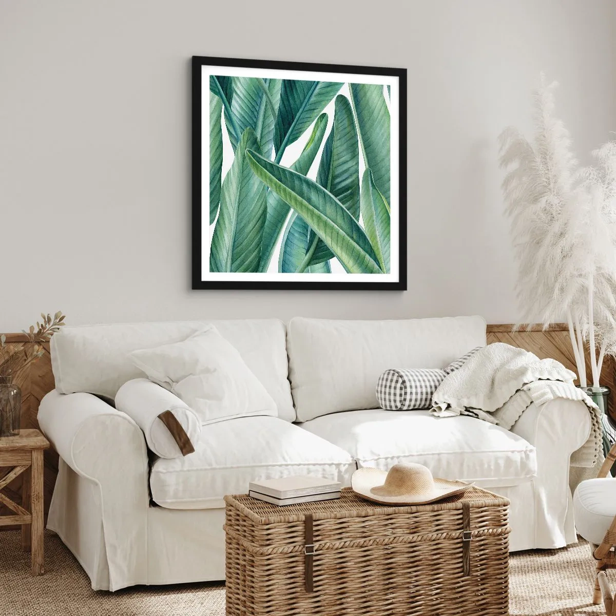 Poster in een zwarte lijst - Groen zelf - 30x30 cm
