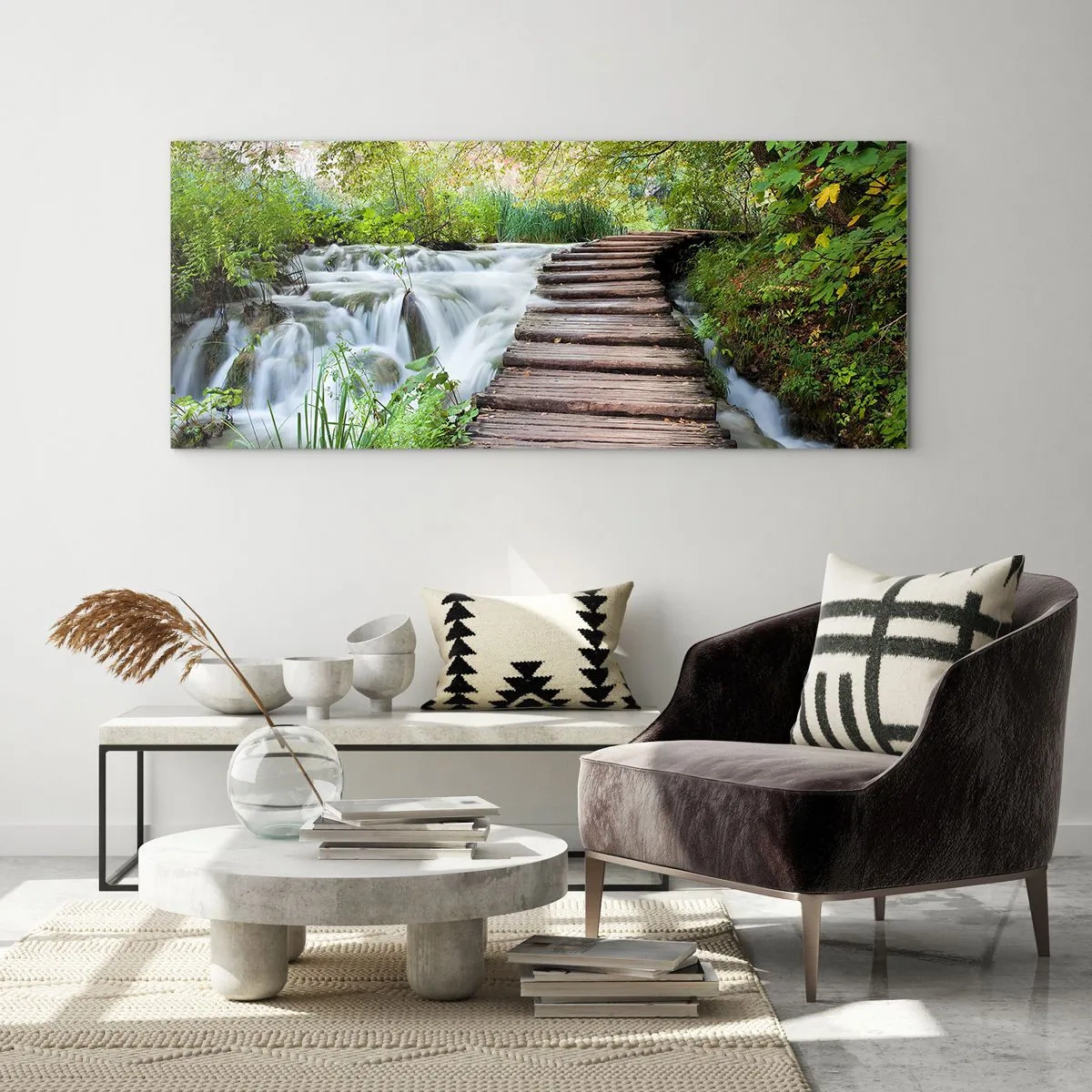 Schilderen op glas - Geen stilstaand water - 120x50 cm