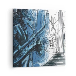 Schilderen op canvas - Stedelijke Rapsodie - 50x50 cm