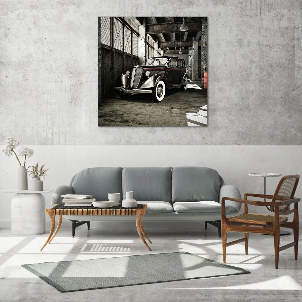 Schilderen op glas - De eeuwige elegantie van de jaren 30 - 70x70 cm