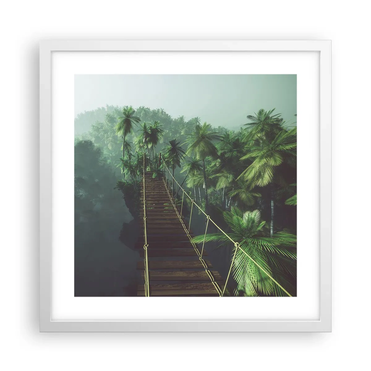 Poster in een witte lijst - Over de branding van groen - 40x40 cm