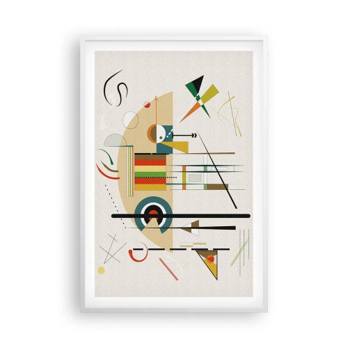 Poster in een witte lijst - En de wereld lacht - 61x91 cm