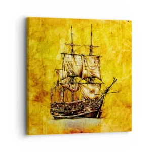 Schilderen op canvas - Richting Tortuga! - 30x30 cm