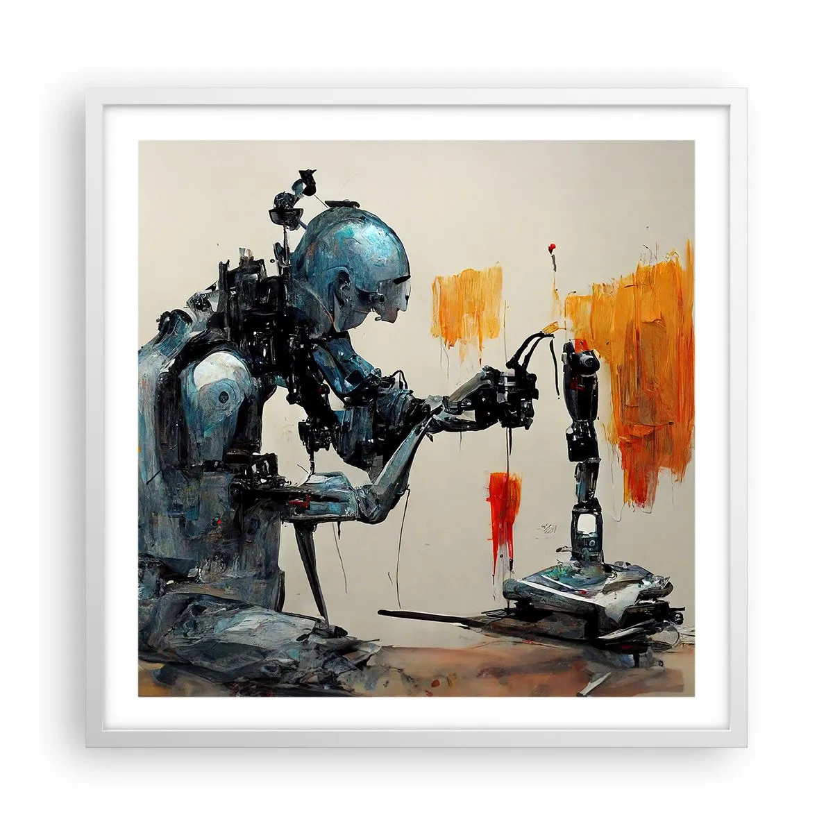 Poster in een witte lijst - Morgen al… - 60x60 cm