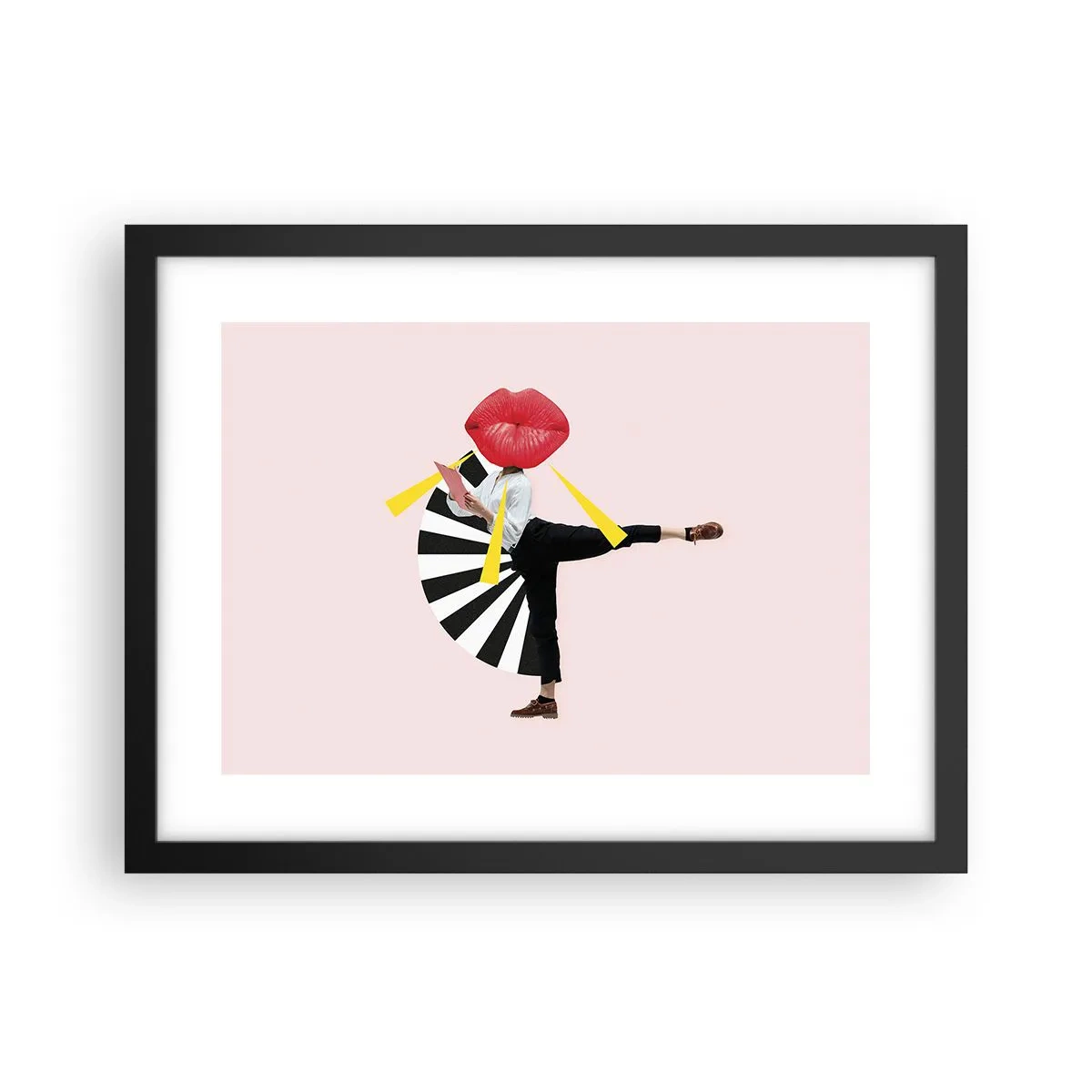 Poster in een zwarte lijst - Surrealistische pop-art - 40x30 cm
