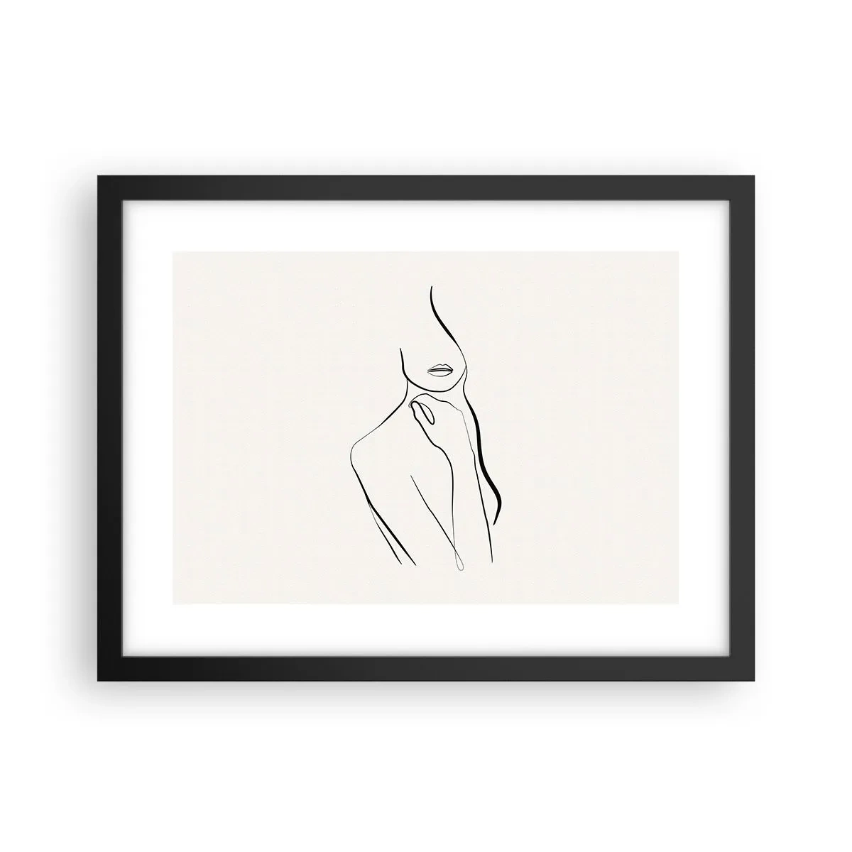 Poster in een zwarte lijst - Een golf van melancholie - 40x30 cm