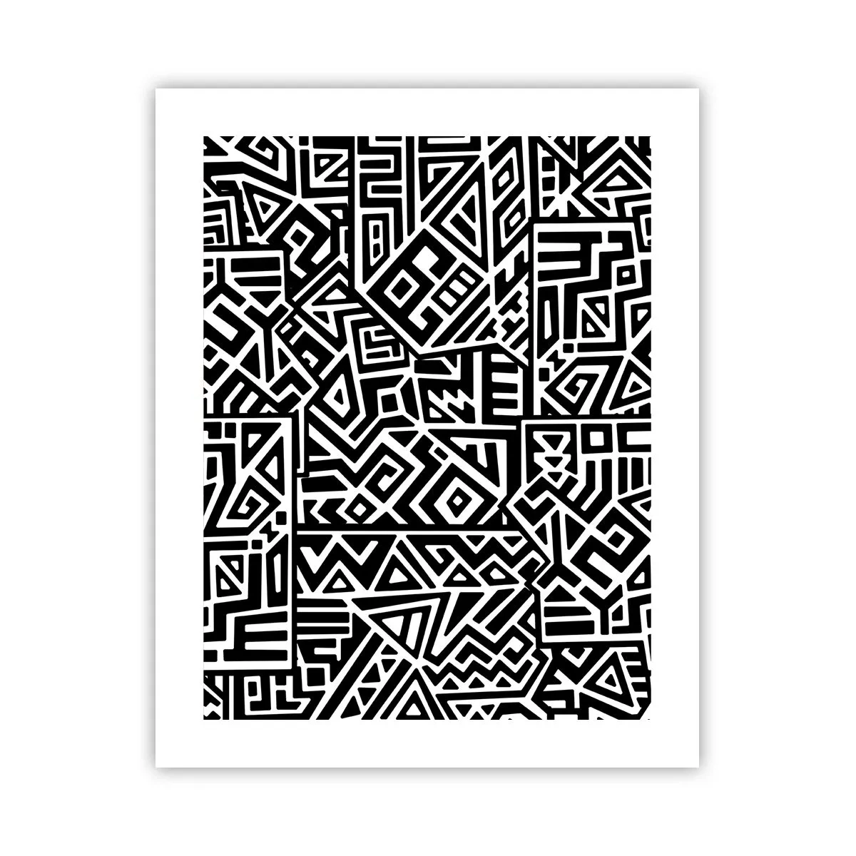 Poster - Pre-Columbiaanse compositie - 40x50 cm