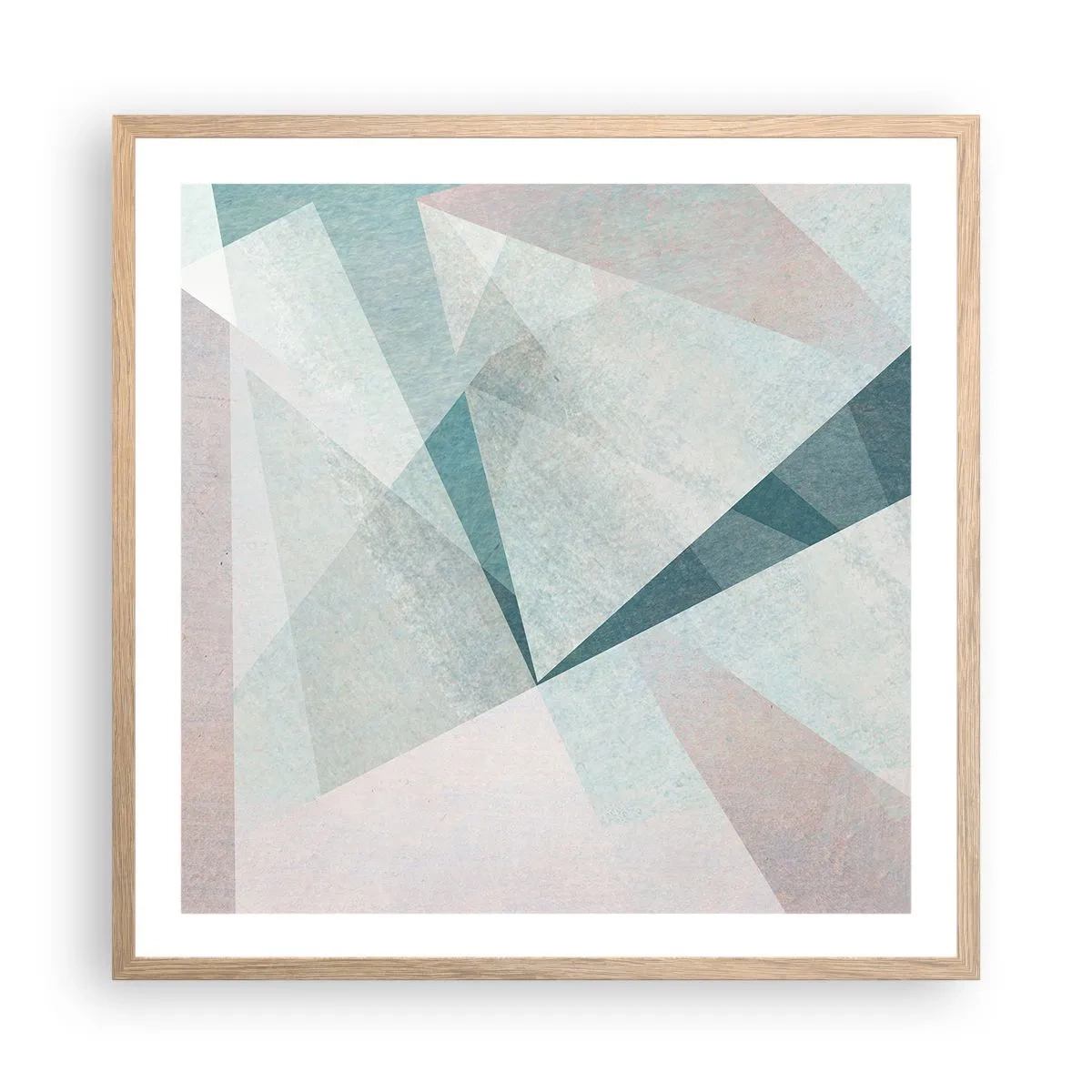 Een poster in een licht eiken lijst - Makkelijk maar dynamisch - 60x60 cm