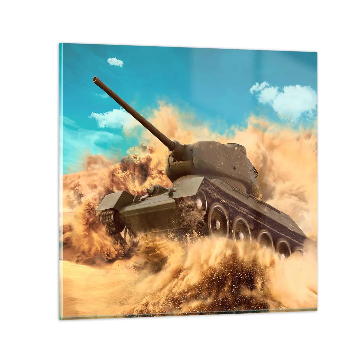 Schilderen op glas - Niet te verslaan - 70x70 cm