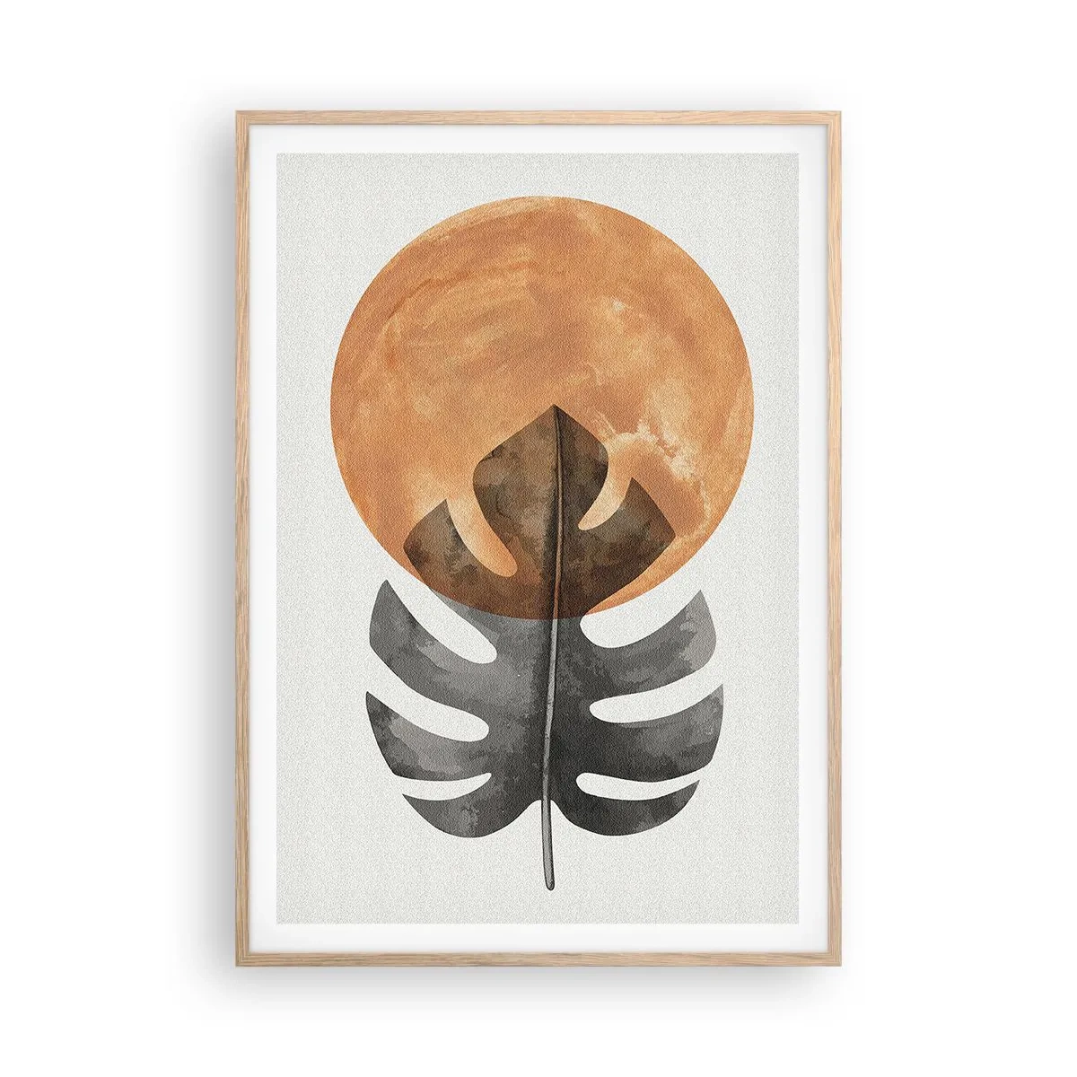 Een poster in een licht eiken lijst - Altijd de zon - 70x100 cm